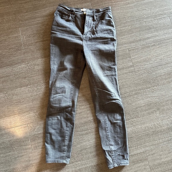 FRAME Denim Womens Ali High rise Cigarette Jeans - 26 / Plaid - Picture 1 of 3